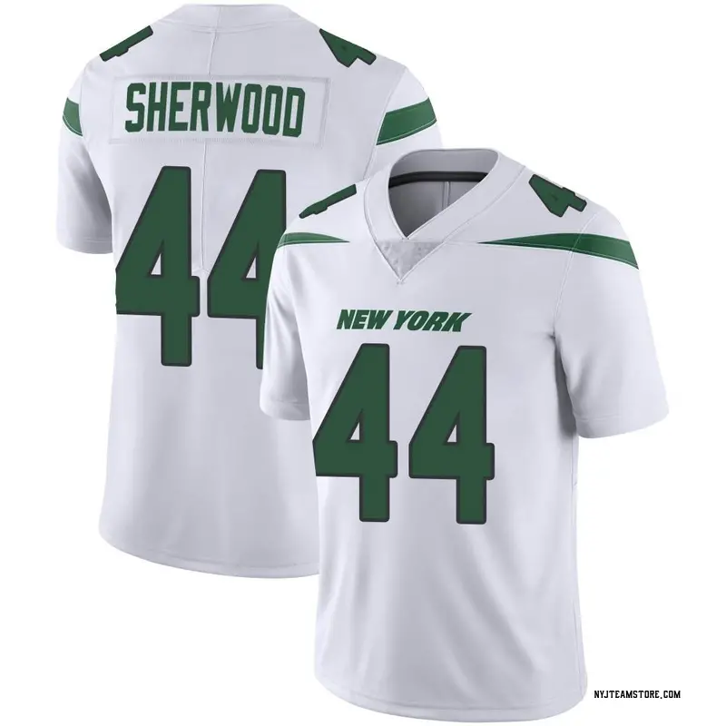 Jamien Sherwood 44 New York Jets White Vapor Limited Jersey - Bluefink